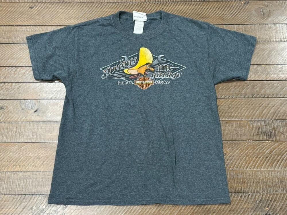 Uke's Harley Davidson T-Shirt KENOSHA, WI Looney Tunes Bugs Taz - Youth Size M